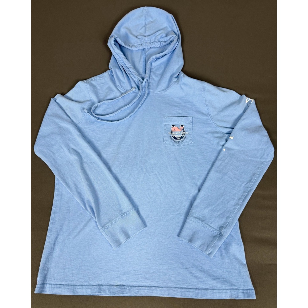 Vineyard Vines Hoodie Women Small Blue Kentucky Derby 145th Cotton Pocket Tee